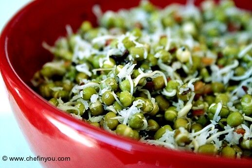 Payaru Sundal (Sprouted Green gram Salad Recipe)