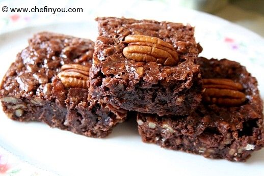 Easy Chocolate chip and Pecan brownies (Squares) Recipe