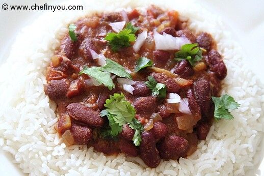 Punjabi Rajma Chawal Recipe (Kidney beans Curry Rice)