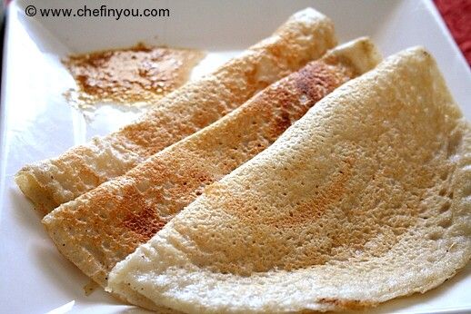 How to make Dosa Batter and Plain Dosa Recipe