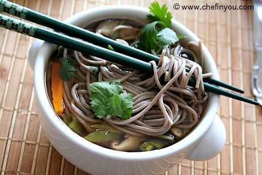 Vegetarian Japanese Soba Noodle Soup Recipe