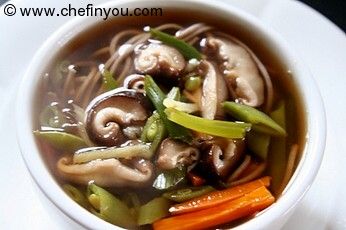 Vegetarian Japanese Soba Noodle Soup Recipe