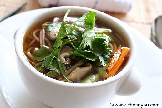 Vegetarian Japanese Soba Noodle Soup Recipe