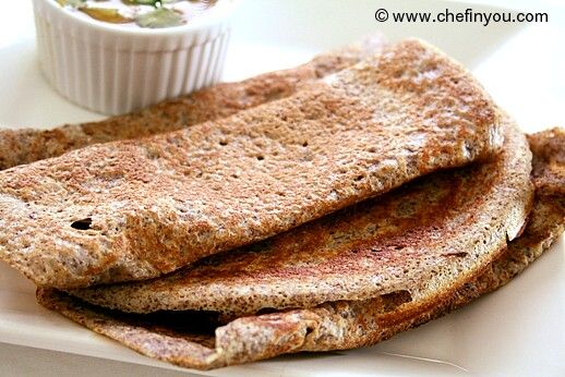 Sprouted Ragi (Finger MIllet) Dosa Recipe