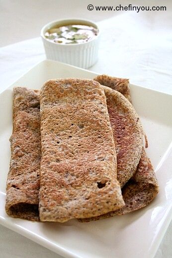 Sprouted Ragi (Finger MIllet) Dosa Recipe