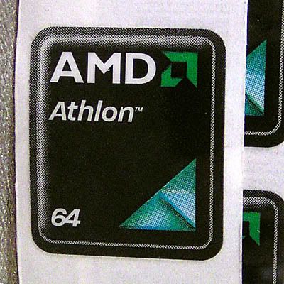 AMD Athlon 64 18mm x 21mm VERY shiny