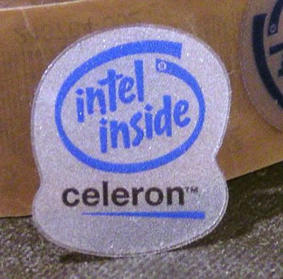 Old-School Intel Inside Celeron 21mm x 25mm translucent