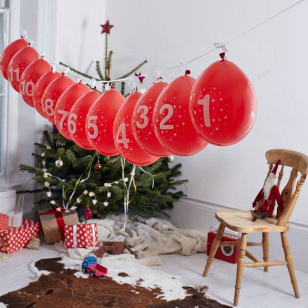 Festive and fun advent calendars: This Balloon Advent Calendar and Activity Kit from Luna Studio Design is festive in so many ways!