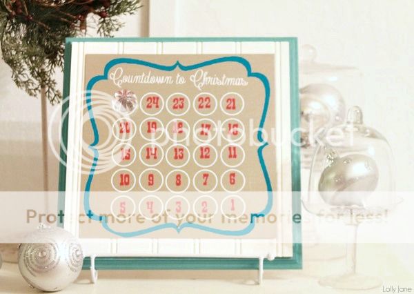 Festive and fun advent calendars: DIY magnet advent calendar from Lolly Jane -- cool and sophisticated.