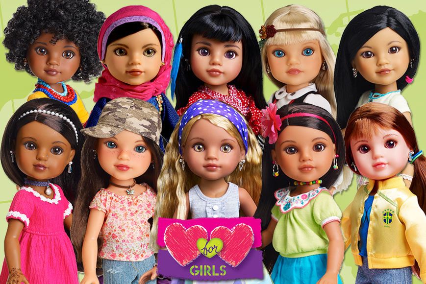 Hearts for Hearts are diverse dolls that also come with a global message.