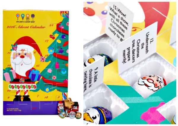 Festive and fun advent calendars: Dylan's Candy Bar Christmas 2016 Advent Calendar offers the traditional chocolate countdown in a fun way.