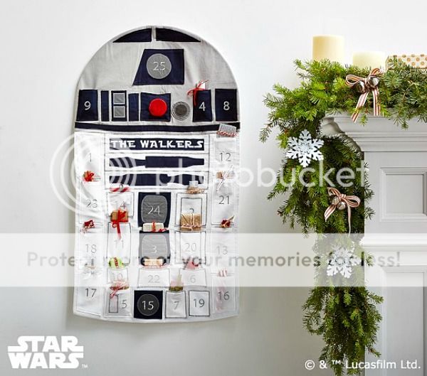 Festive and fun advent calendars: The Star Wars R2-D2 Advent Calendar from Pottery Barn Kids makes the Christmas countdown extra exciting for Star Wars fans.