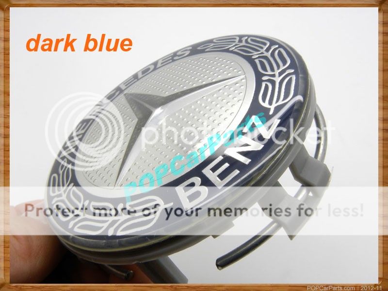 75mm 4 PCS Set Wheel Center Hub Cap Badge Blue Emblem For Mercedes 